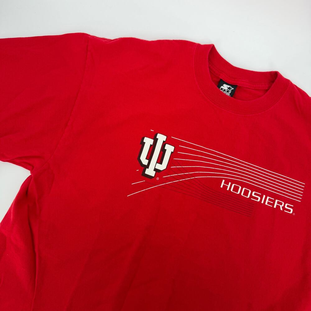 Vintage Starter Indiana Hoosier Red Short Sleeve T-Shirt Large Men's